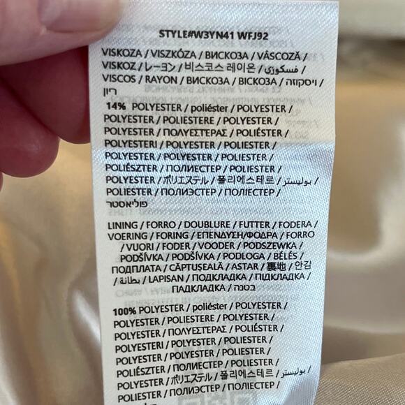 Guess Cream Cemento Adriana Peak Lapel Two Button Double Breasted Blazer XL NWT - Picture 12 of 16